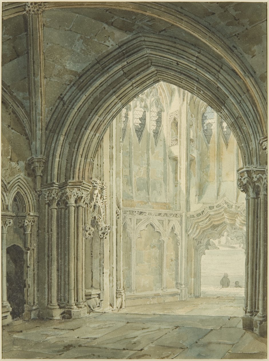 St Mary Redcliffe Kuzey Sundurma İç by Frederick Mackenzie