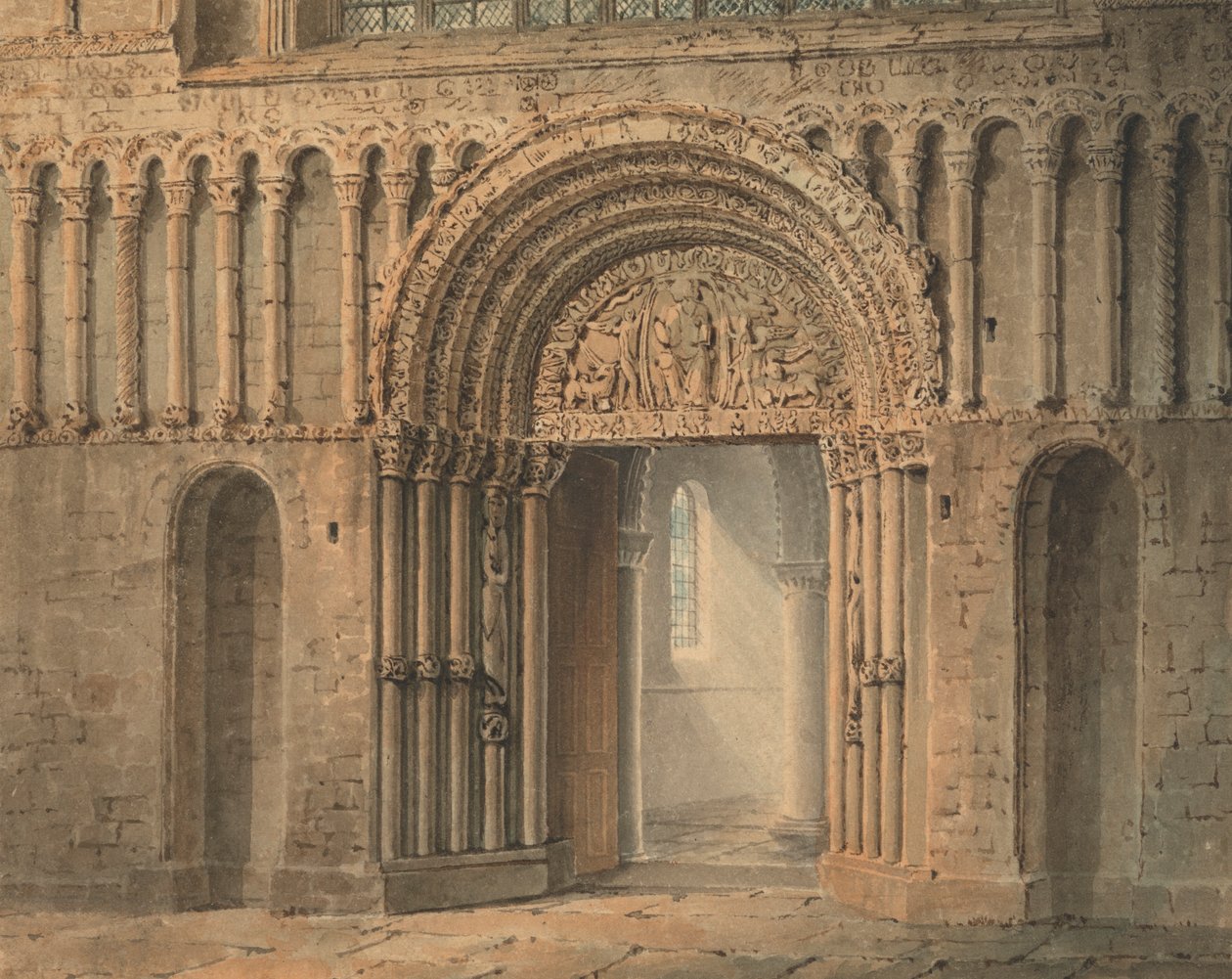Batı Kapısı, Rochester Katedrali, Kent by Frederick Mackenzie