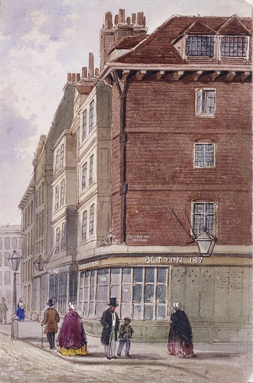 Fleet Street, Londra, c1845 by Frederick Napoleon Shepherd