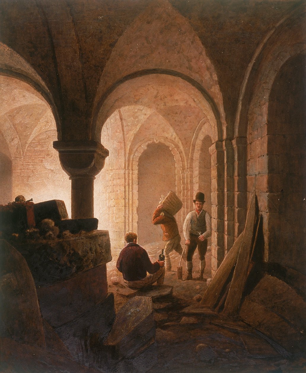 St Mary-le-Bow Mahzeni, Londra, 1818 by Frederick Nash