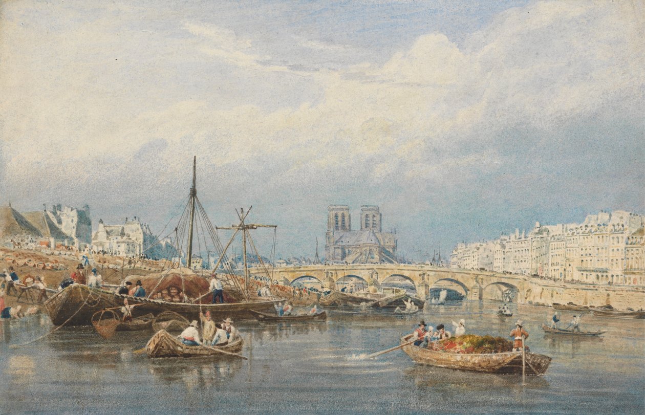 Notre Dame ile Seine by Frederick Nash