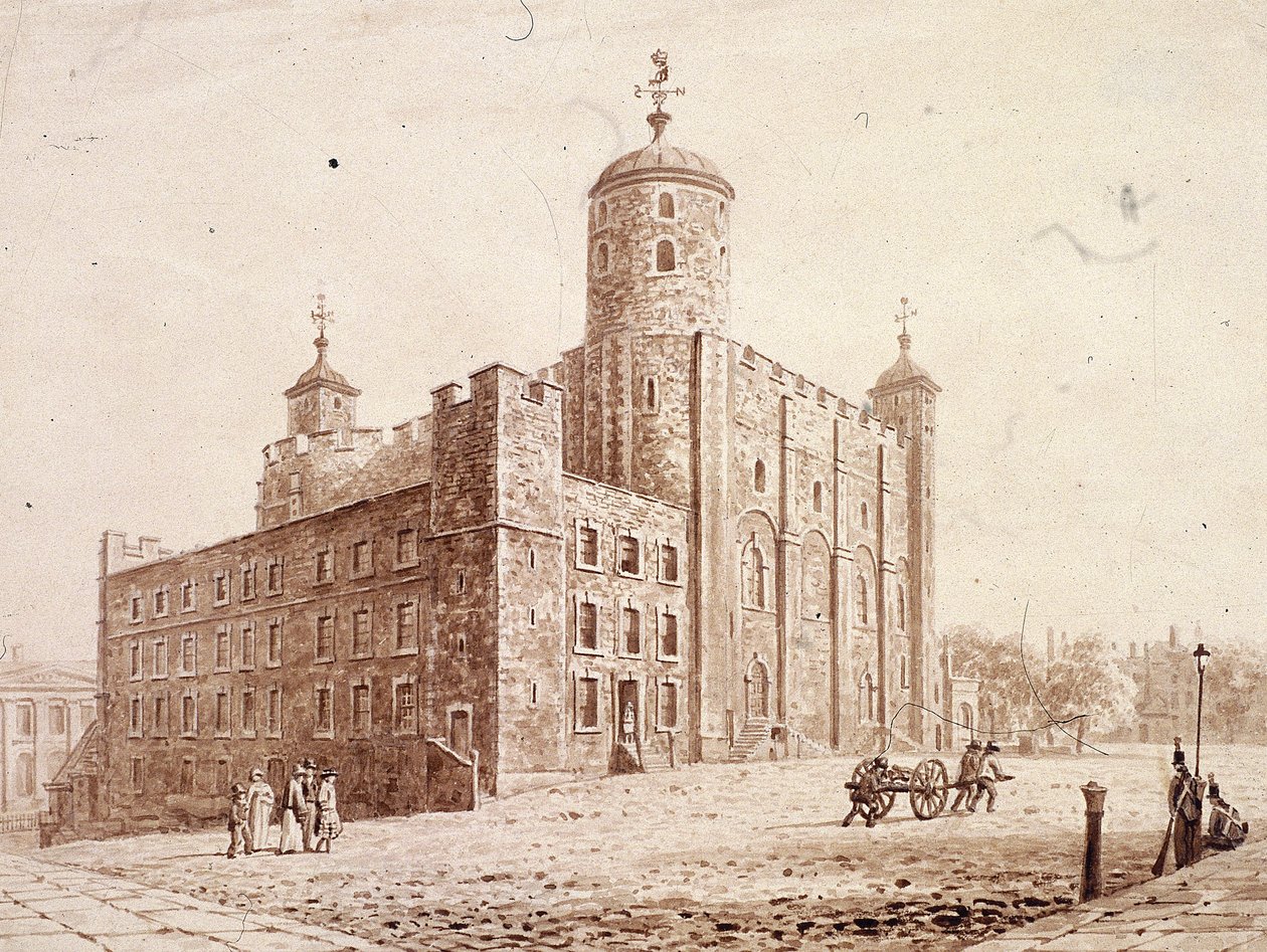 Londra Kulesi, Londra, c1820 by Frederick Nash