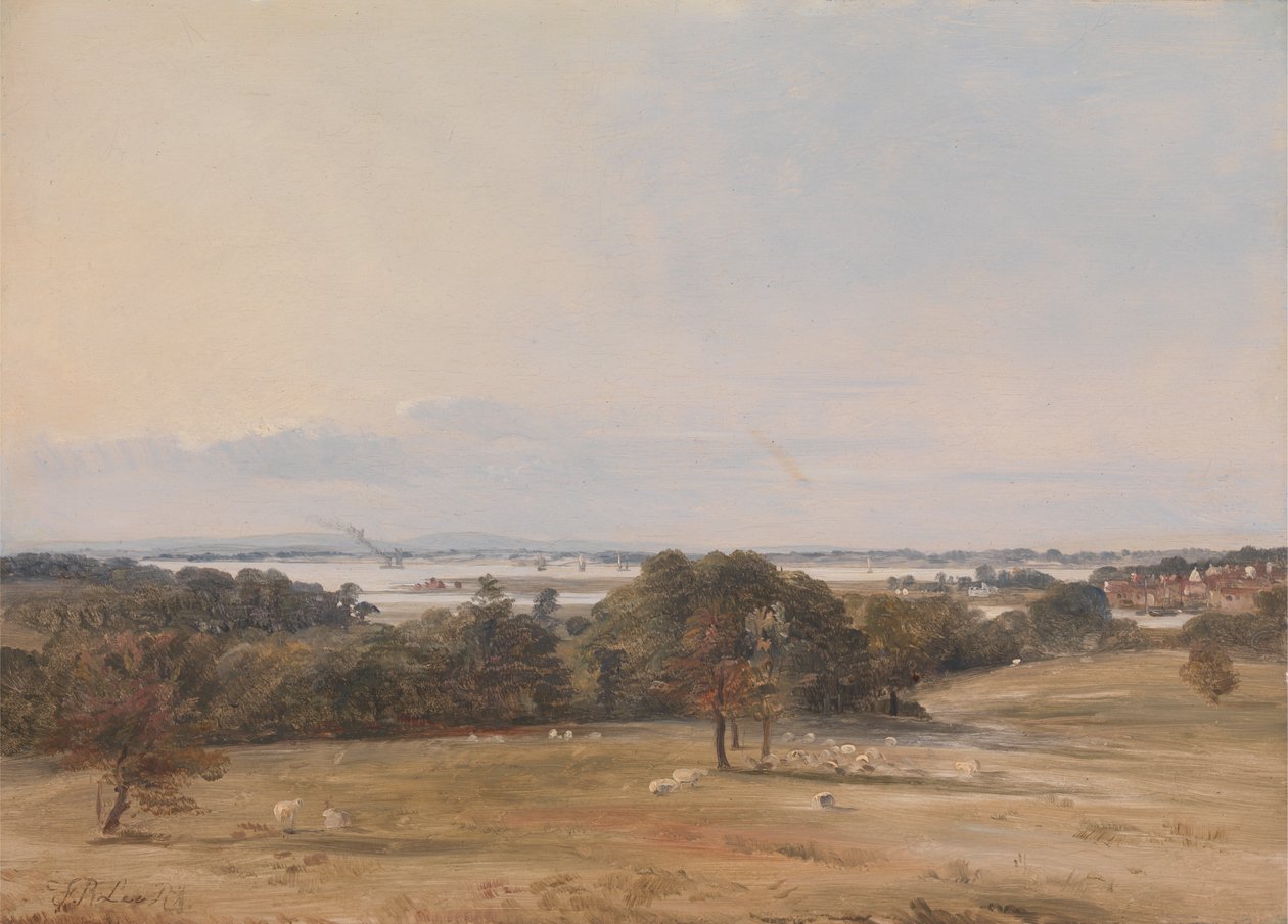 Southampton Su, Hamble yakınında by Frederick Richard Lee