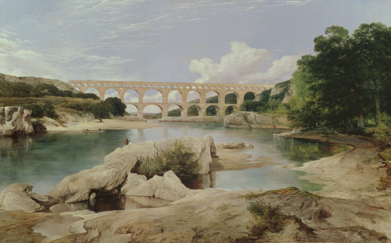 Pont du Gard, 1862 by Frederick Richard Lee