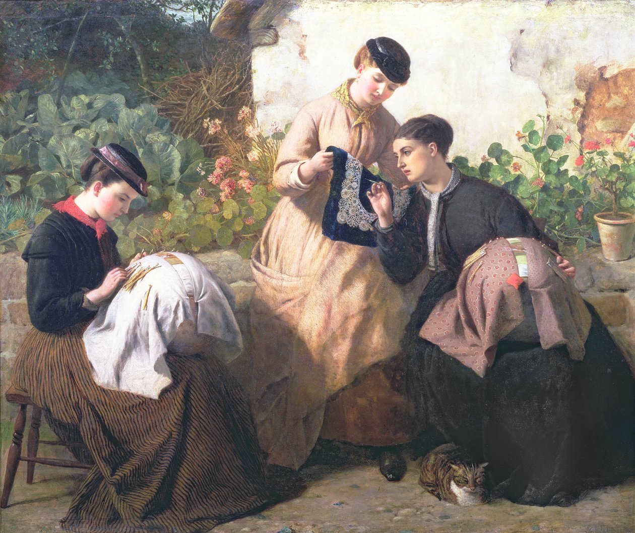Bir Honiton Dantel Fabrikası, c.1869 by Frederick Richard Pickersgill