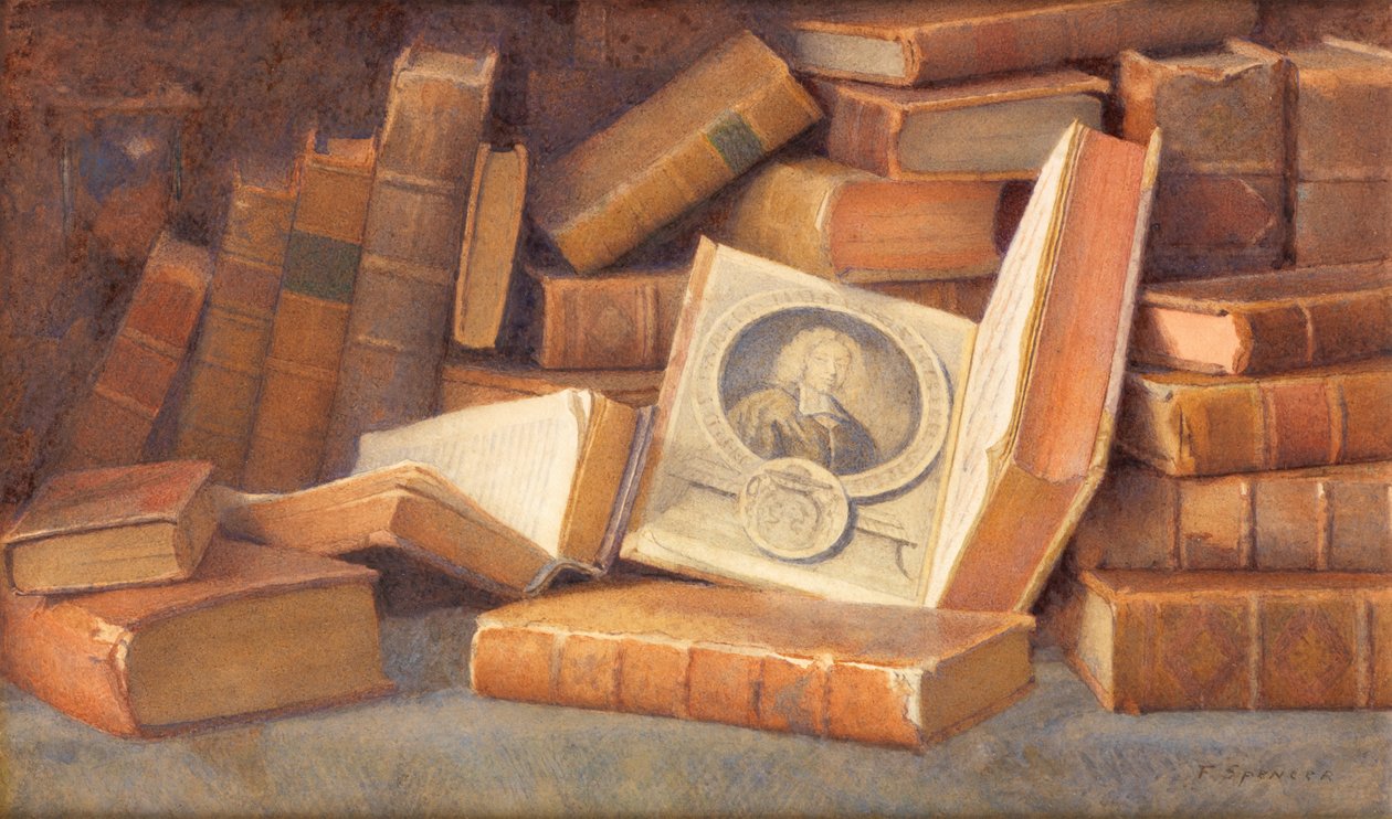 Eski Kitaplar (suluboya) by Frederick Spencer