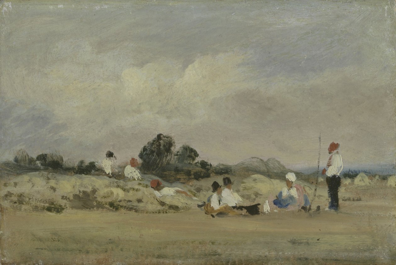 Samancılar Dinleniyor (değirmen tahtasında yağ) by Frederick Waters Watts