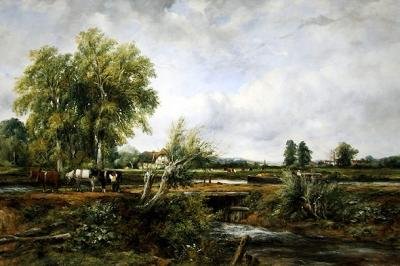 Bir köyün yakınında kilitli kapı (tuval üzerine yağlı boya) by Frederick Waters Watts