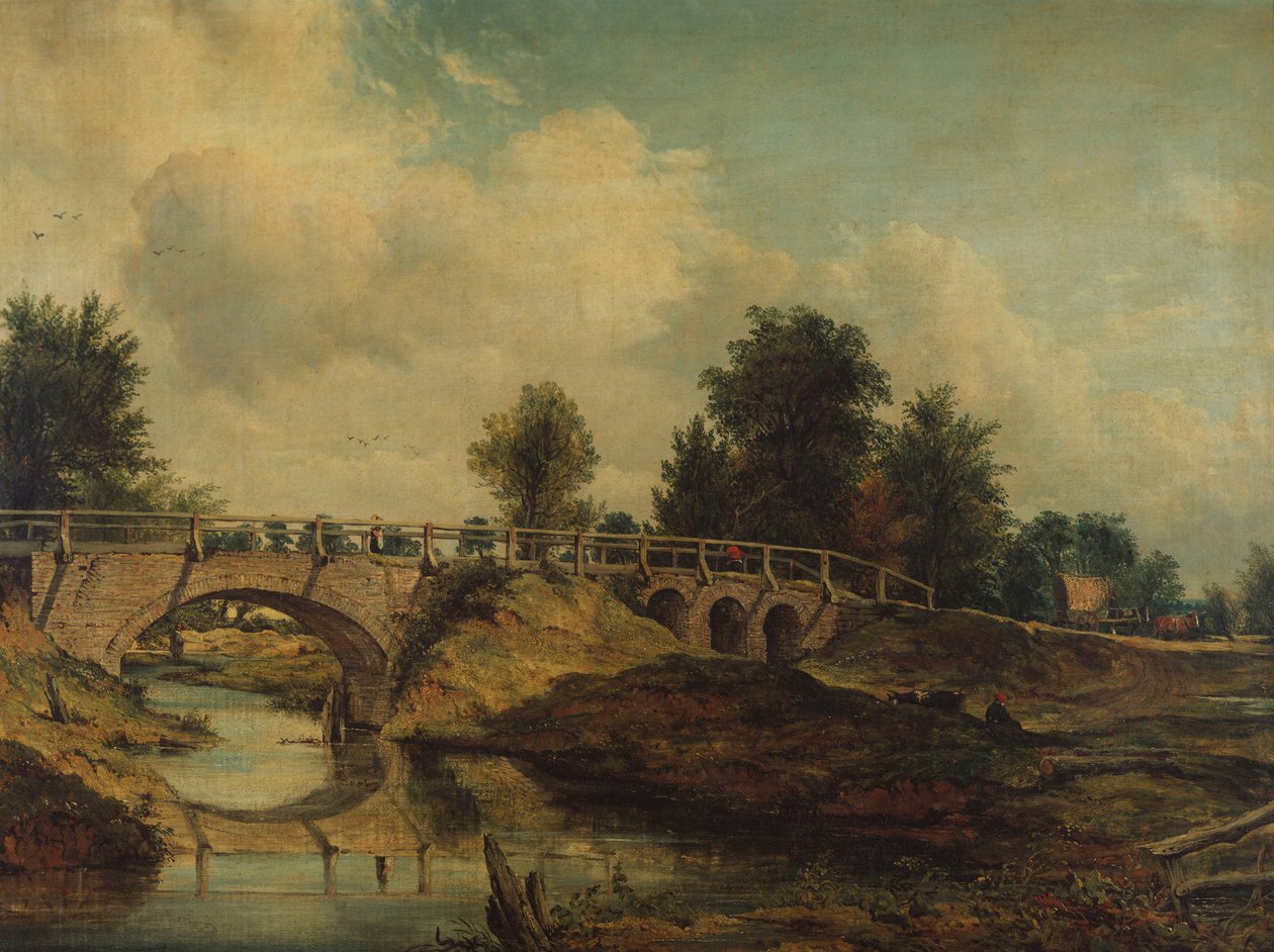Stour Nehri üzerindeki köprü by Frederick Waters Watts