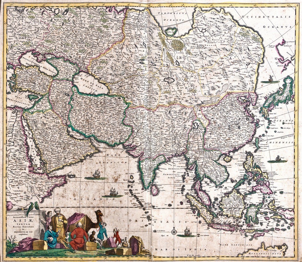 Asya Haritası (gravür by Frederick de Wit