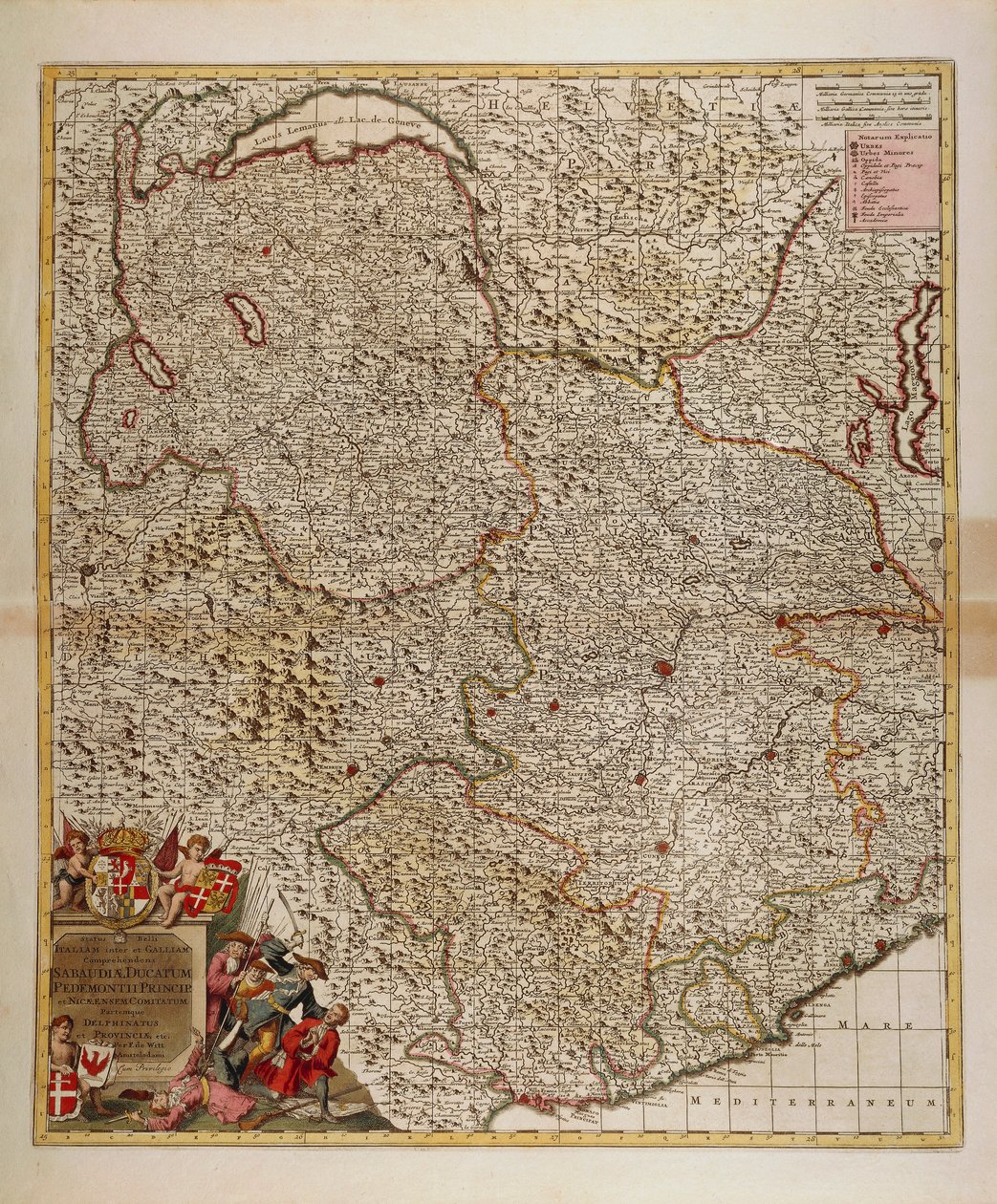 Fransız, İsviçre ve İtalyan Alp ve Transalpin bölgeleri ile Batı Ligurya Bölgesi haritası, Atlas Sive Descriptio Terrarum Orbis