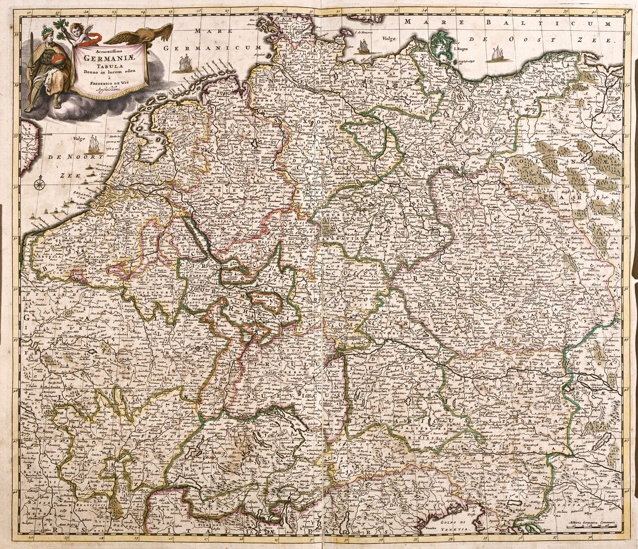Almanya Haritası (gravür by Frederick de Wit