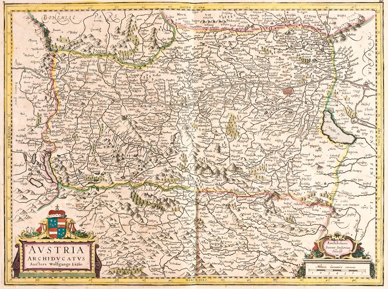 Avusturya Arşidükü Haritası (gravür by Frederick de Wit