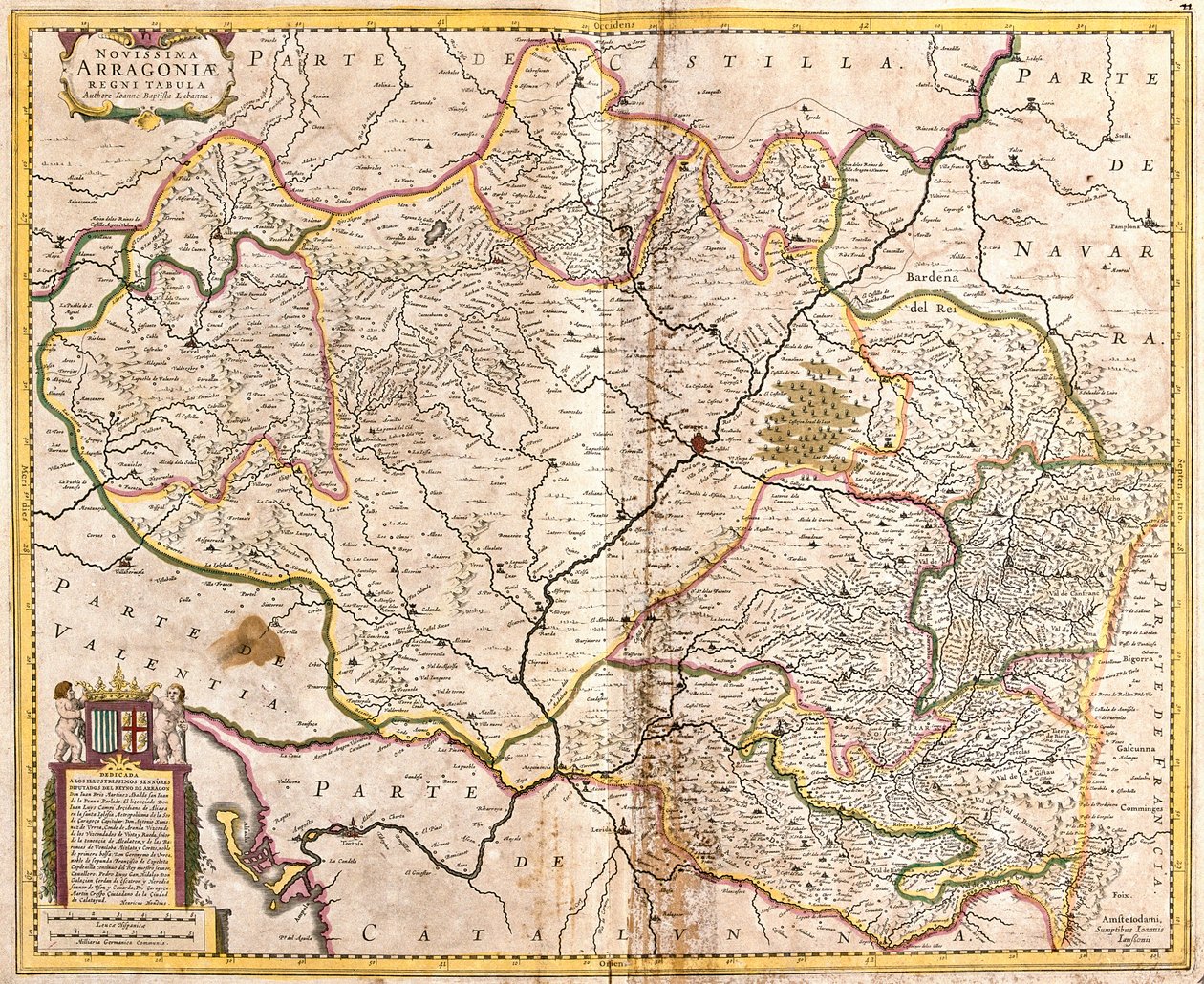 Aragon Krallığı (İspanya) Haritası (gravür by Frederick de Wit