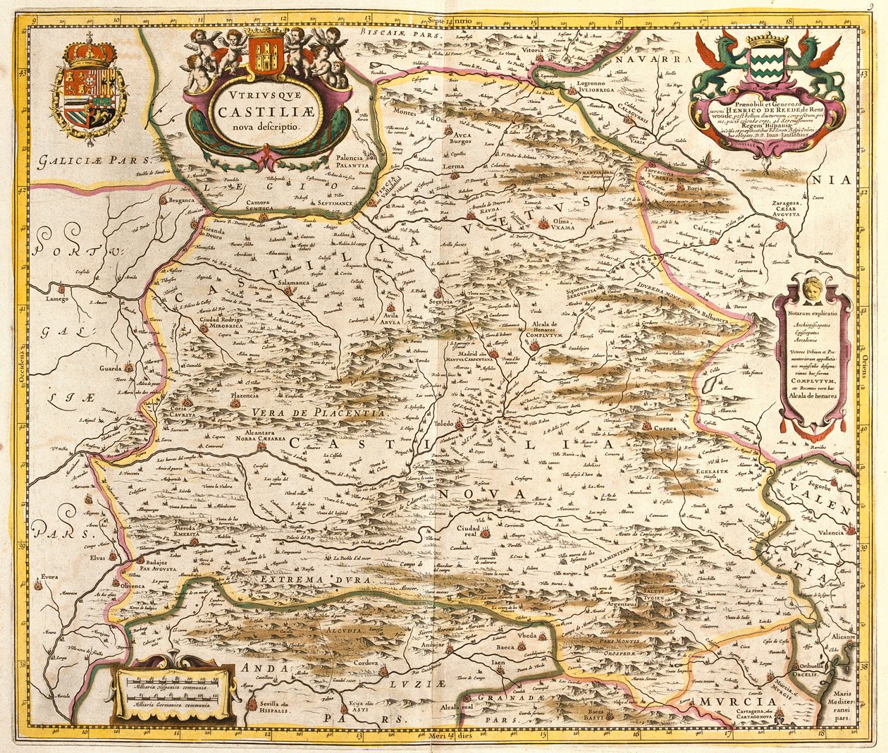 Kastilya Krallığı Haritası (İspanya) (gravür by Frederick de Wit