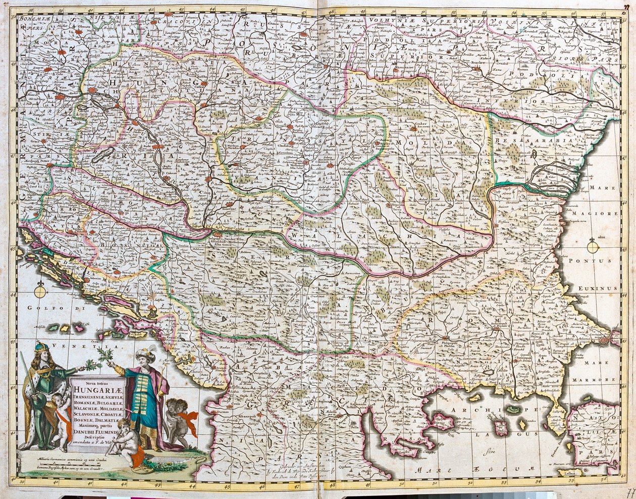 Macaristan Krallığı Haritası (gravür by Frederick de Wit