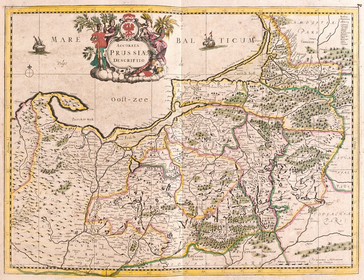 Prusya Krallığı Haritası (Almanya) (gravür by Frederick de Wit