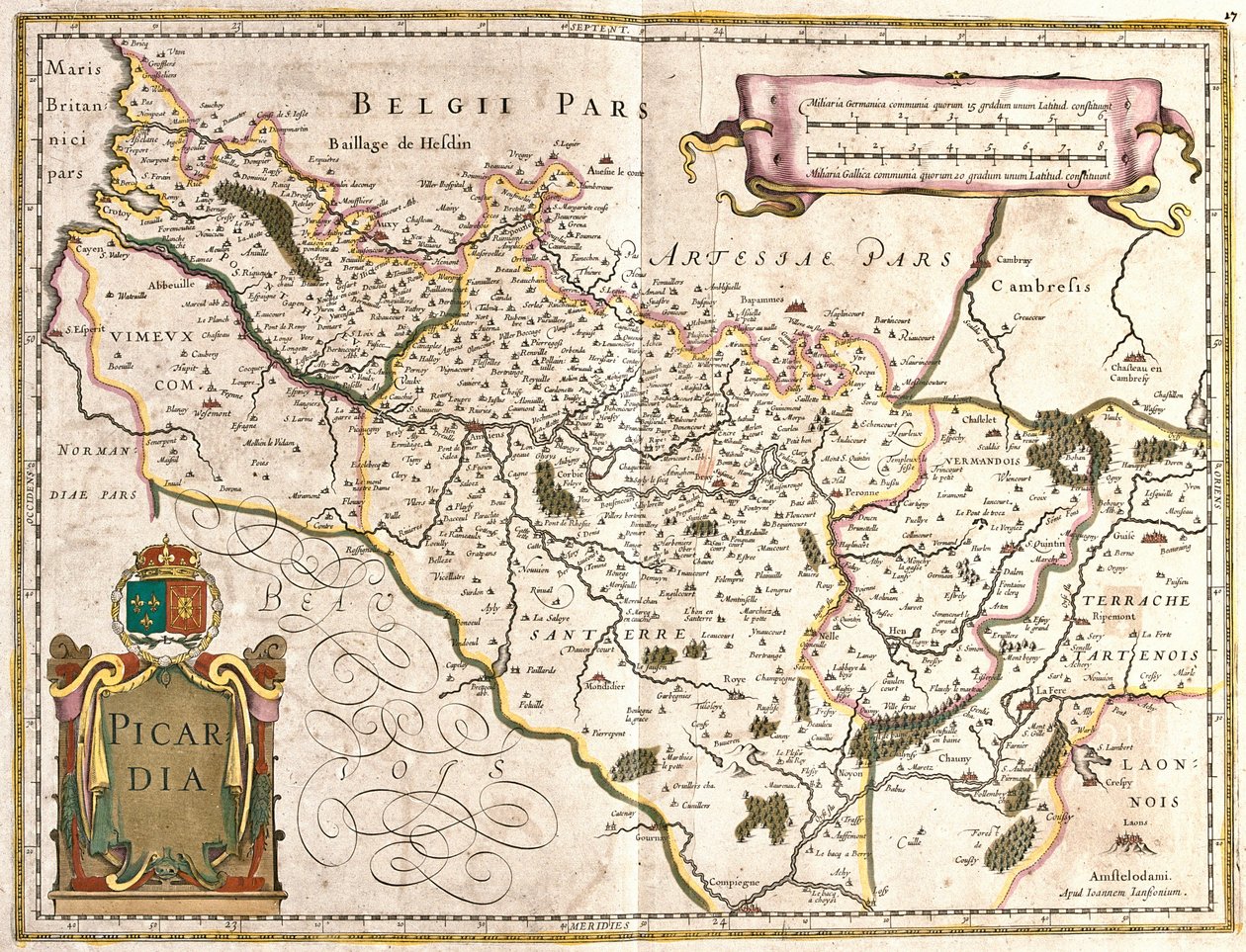 Picardie Eyaleti Haritası (Fransa) (gravür by Frederick de Wit
