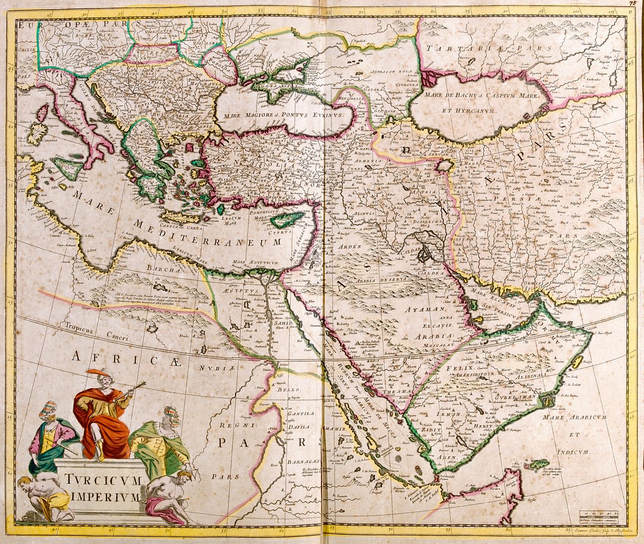 Türk İmparatorluğu Haritası (gravür by Frederick de Wit
