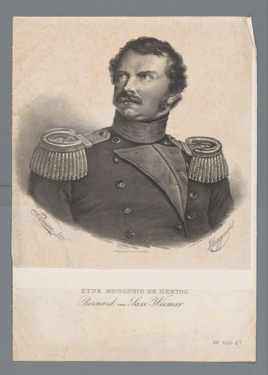 Ekselansları Saxe-Weimar Dükü Bernard (nesne üzerine başlık) by Frederik Lodewijk Huygens