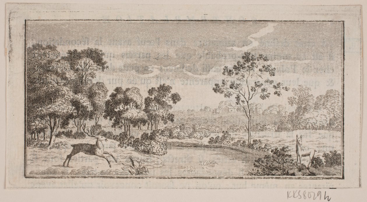 Geyik ile manzara by Frederik Ludvig  Bradt