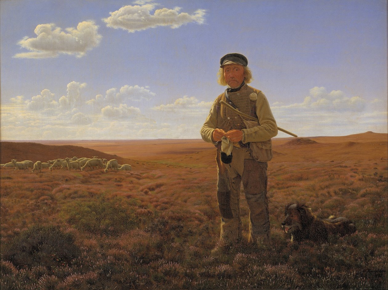 Moors üzerinde bir Jutland Çoban by Frederik Vermehren
