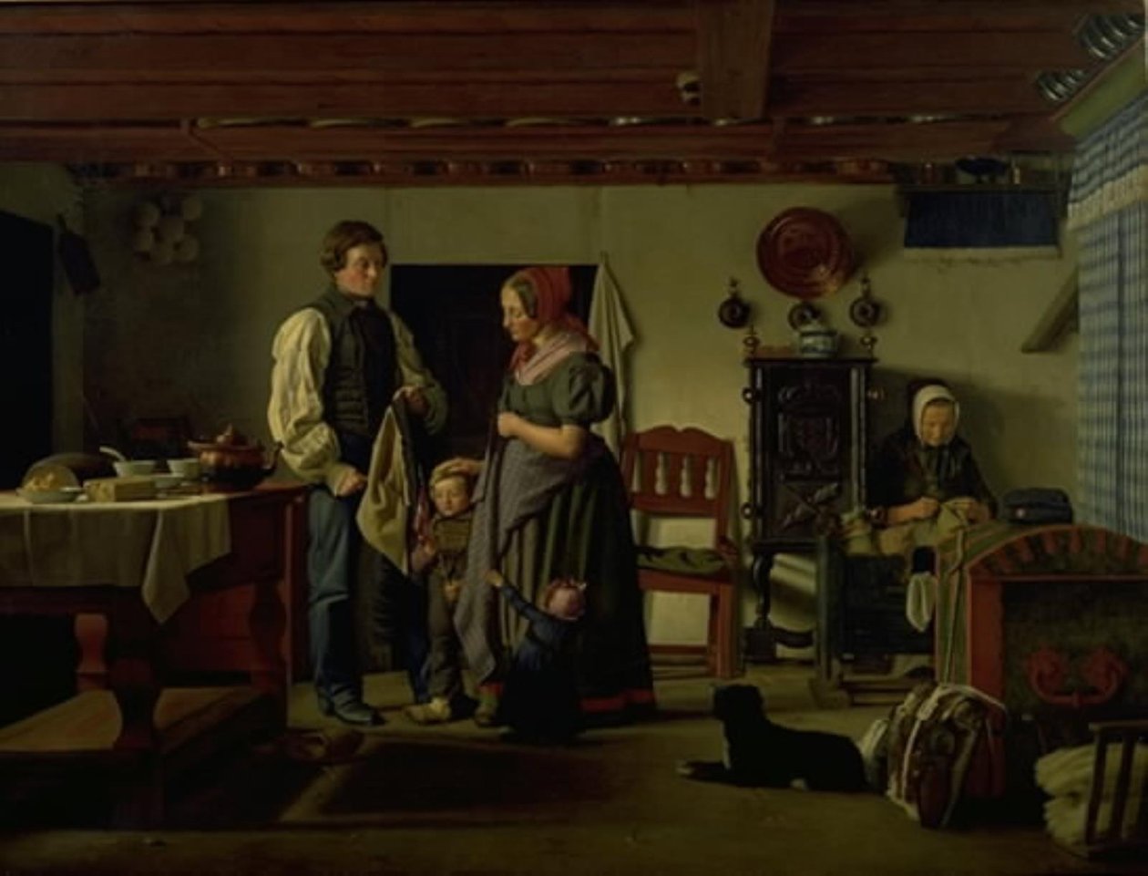 Yedek askerin ailesine vedası by Frederik Vermehren