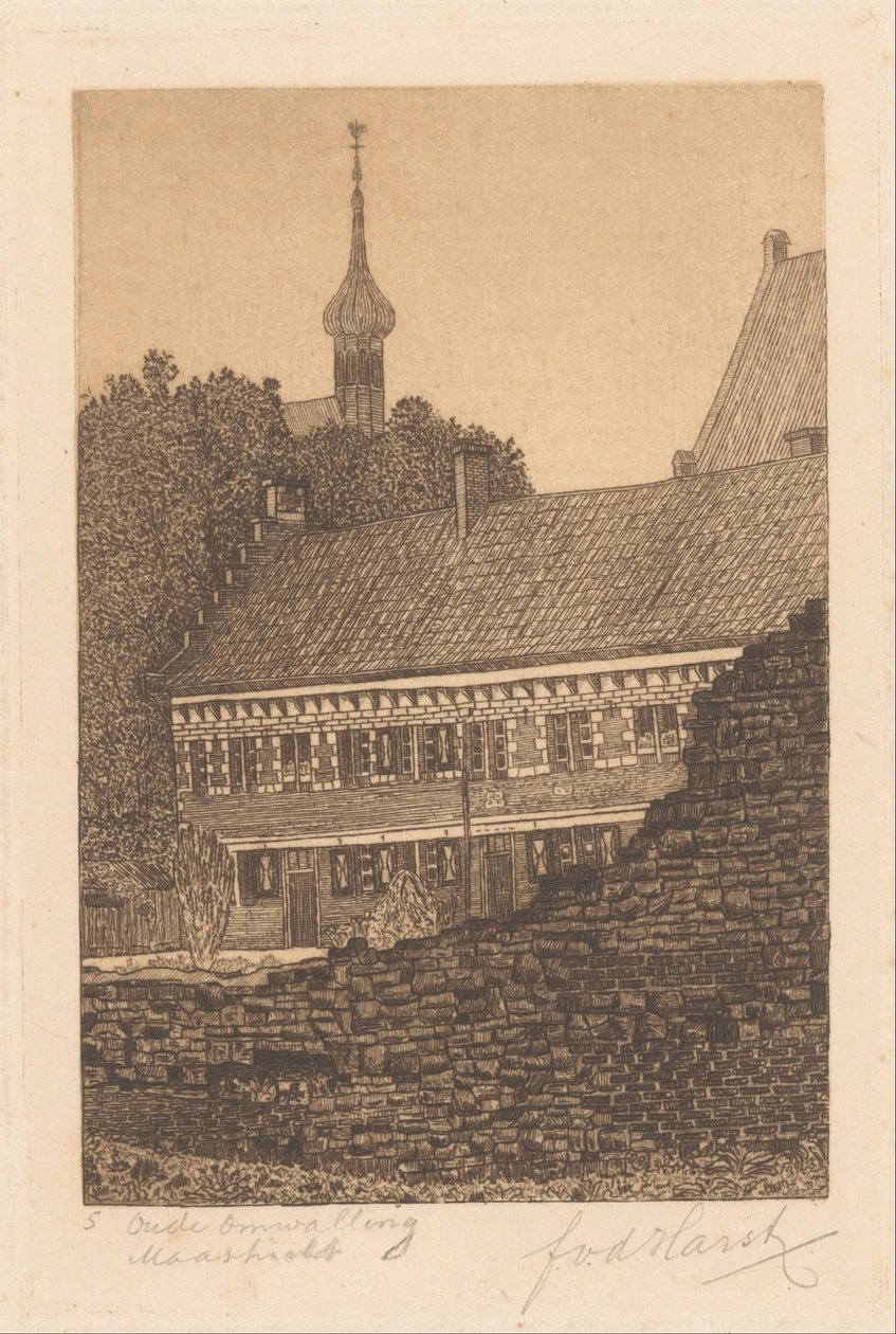 Eski surlar, Maastricht (nesne üzerindeki orijinal başlık) by Frederik van der Harst (signed by artist)