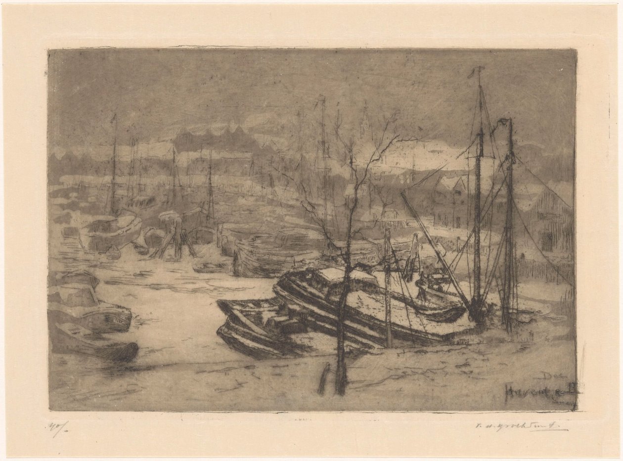 Liman (nesne üzerindeki orijinal başlık) by Frederika Henriëtte Broeksmit (signed by artist)