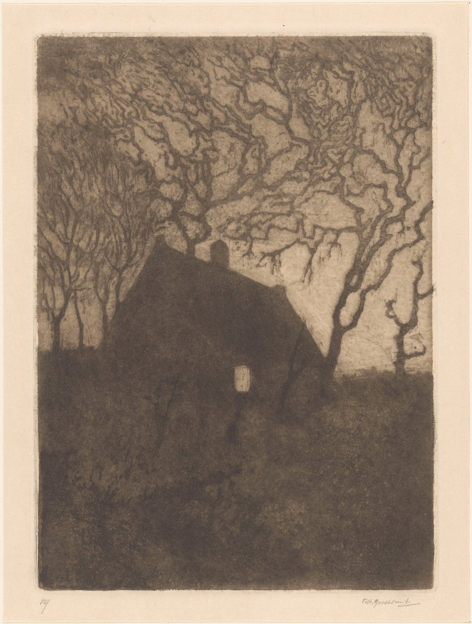 gece ev by Frederika Henriëtte Broeksmit (signed by artist)