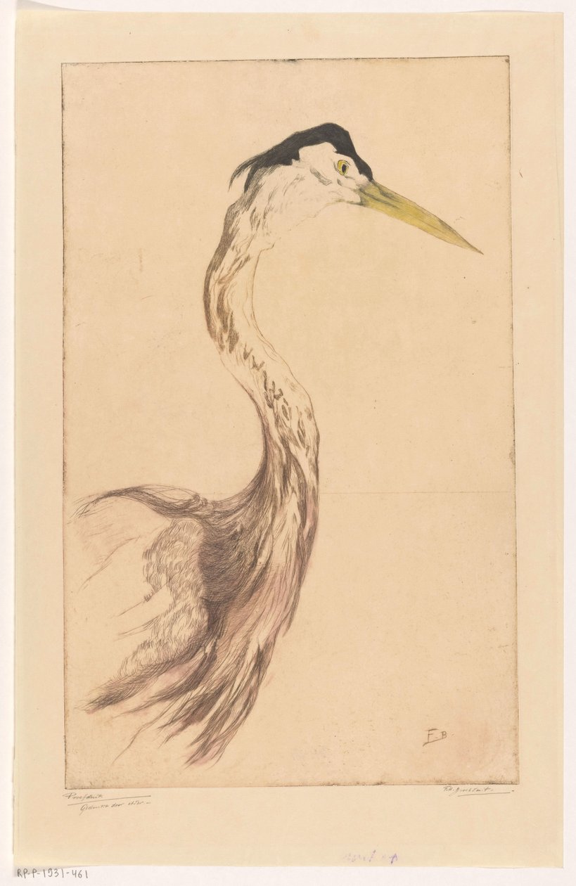 Balıkçıl by Frederika Henriëtte Broeksmit (signed by artist)