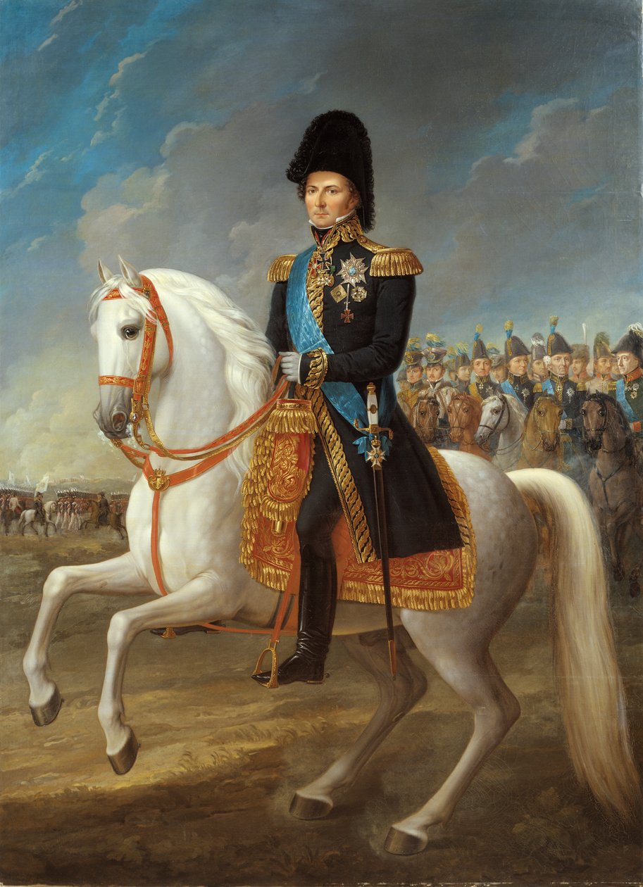 Karl XIV Johan, İsveç ve Norveç kralı (1763-1844), veliaht olarak Leipzig