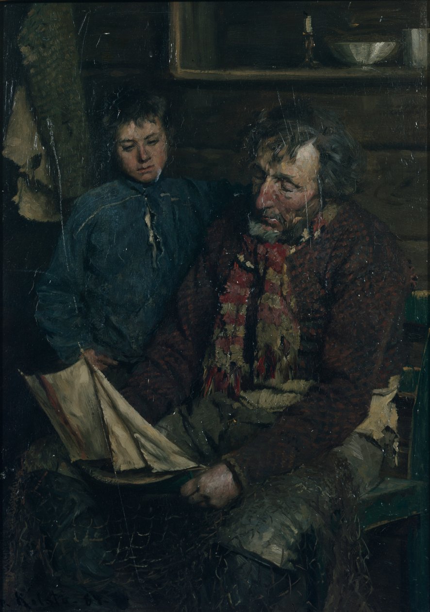 balıkçı ve oğlu by Fredrik Kolstoe