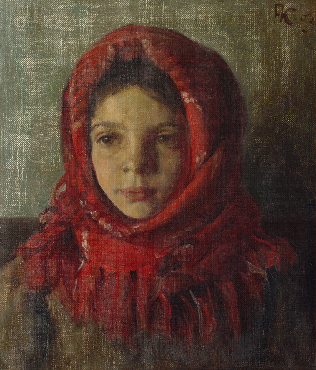 atkı ile kız by Fredrik Kolstoe