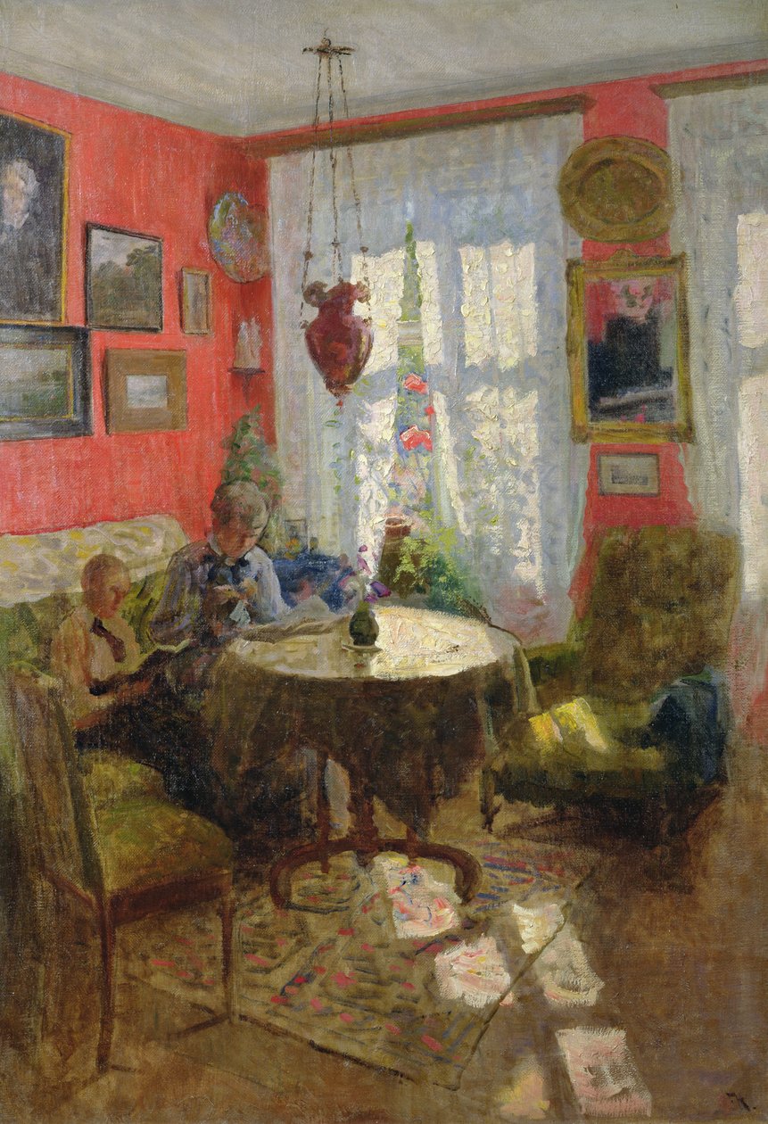 Kırmızı İç (tuval üzerine yağlı boya) by Fredrik Kolstoe