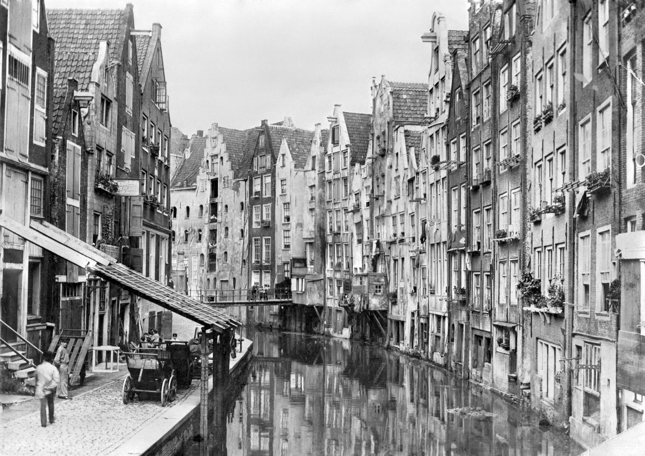 Achterburgwal, Amsterdam, 20. yüzyılın başlarında by French Photographer