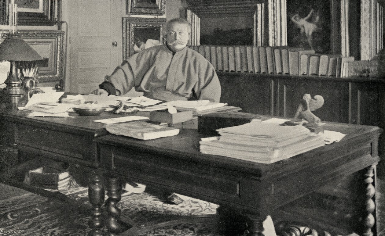 Alexandre Dumas Fils (1824-95) çalışmasında by French Photographer