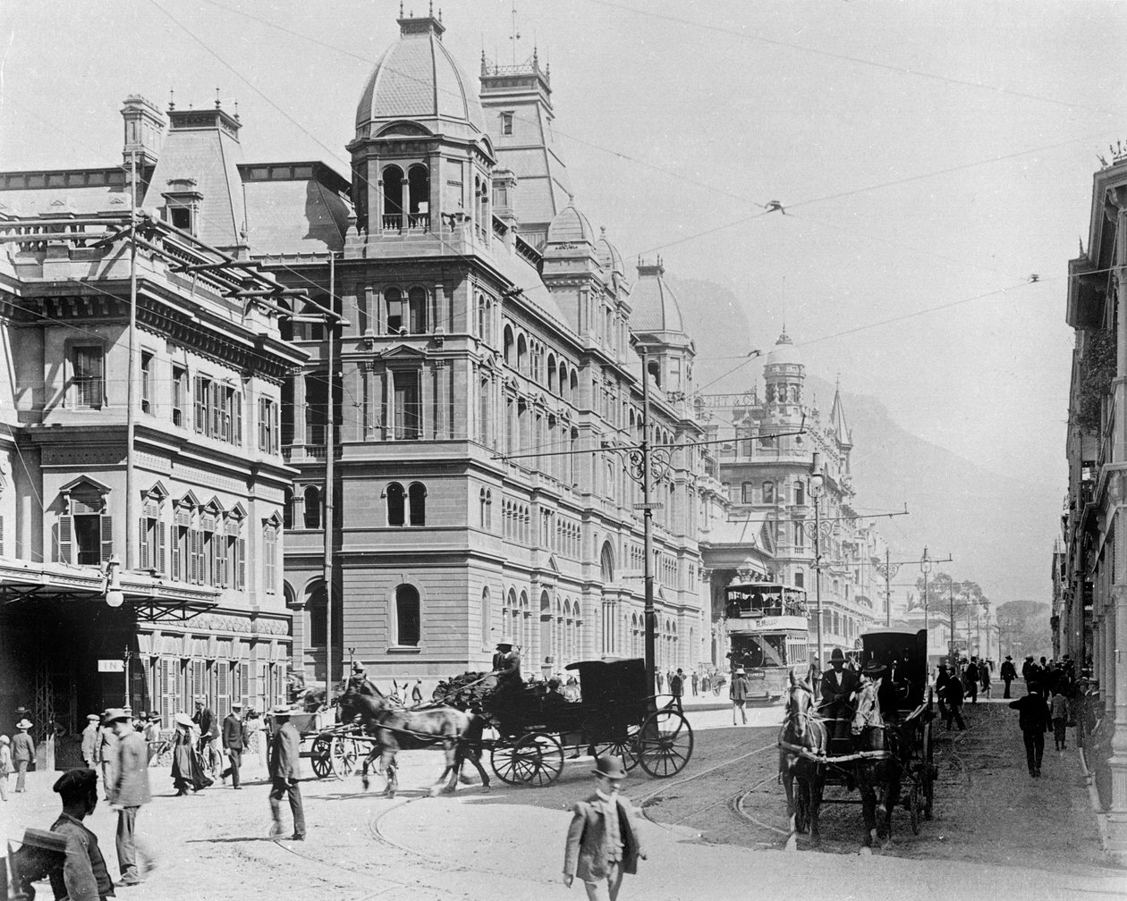 Cape Town: New Adderley Street, c.1914 ( bw photo) by French Photographer