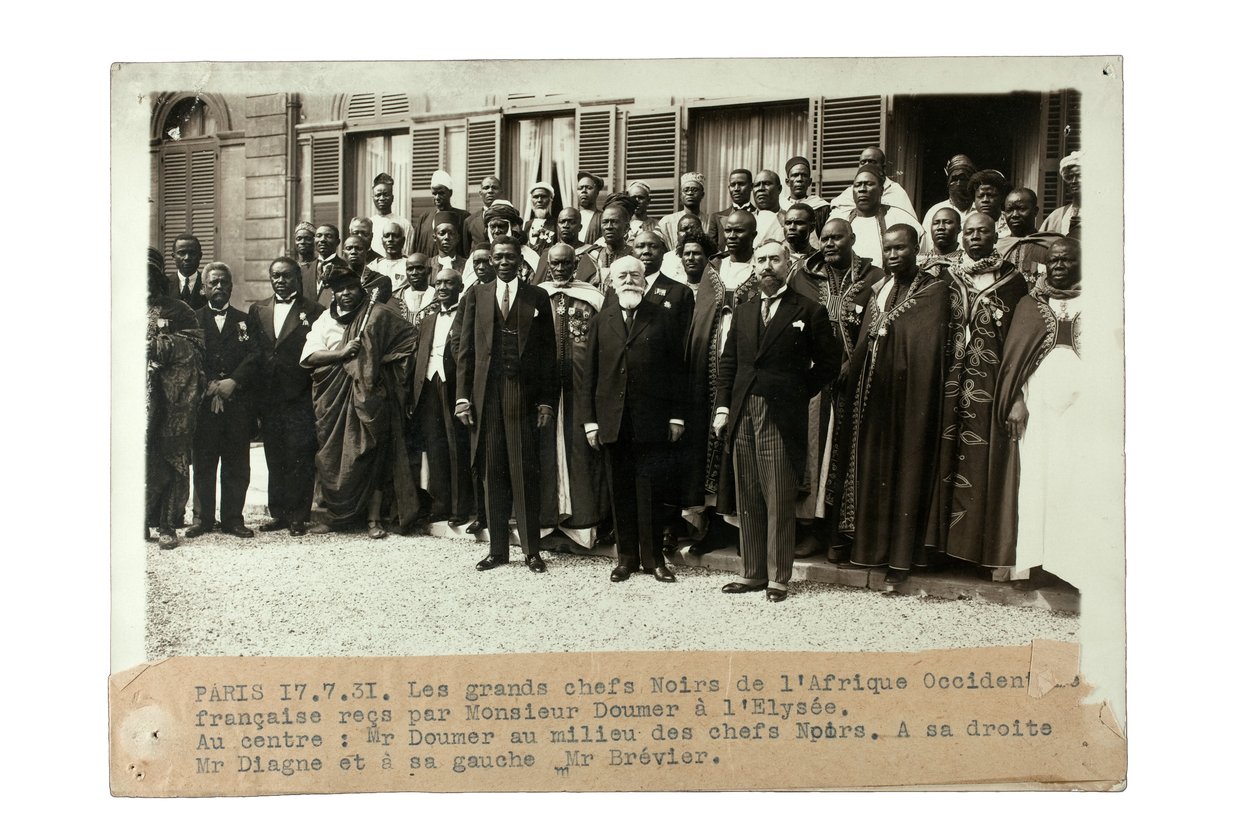 Fransız Batı Afrika Şefleri, Fransa, 17 Temmuz 1931 (jelatin gümüş baskı) by French Photographer