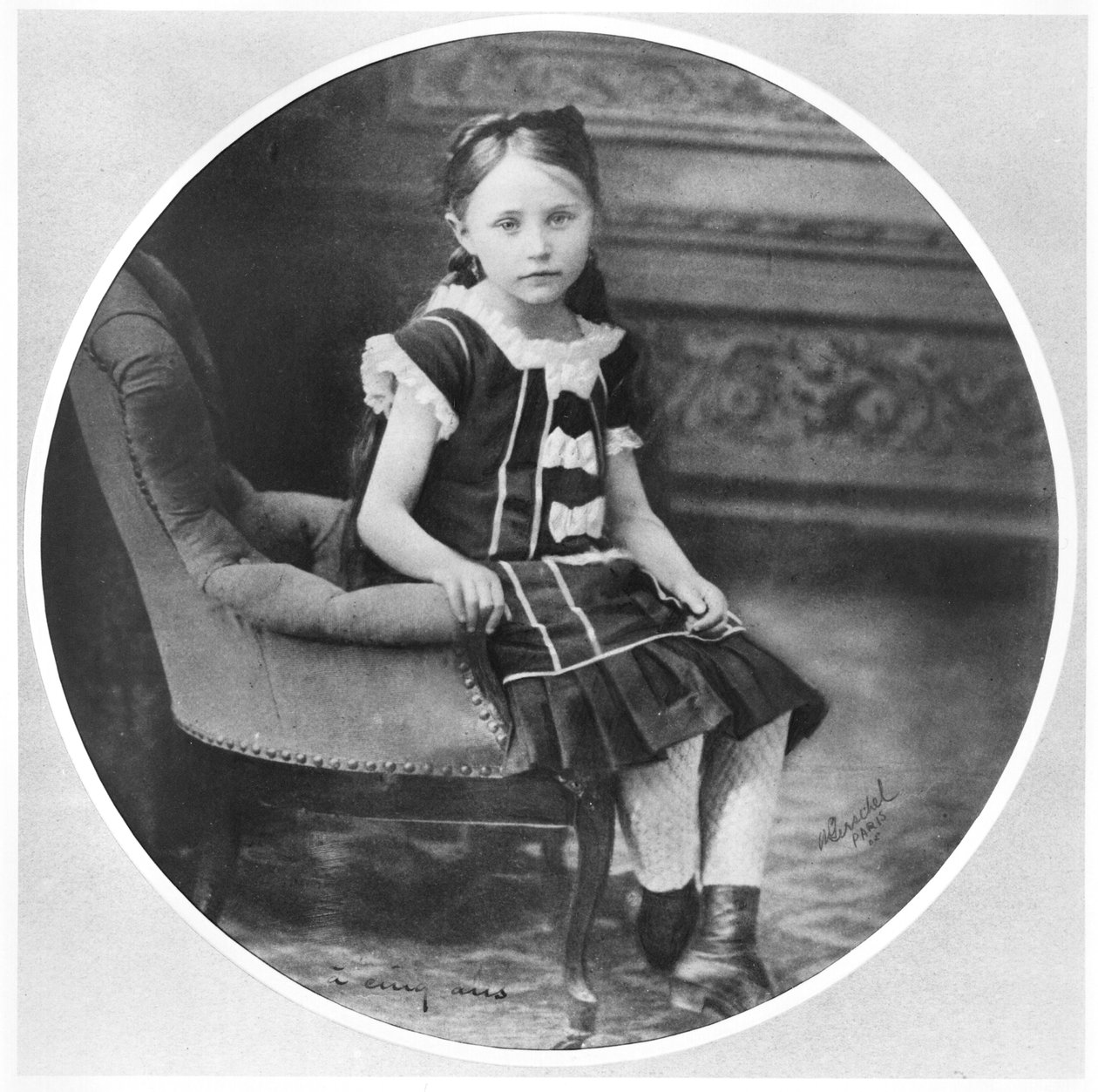 Colette (1873-1954) 5 yaşında, 1878 by French Photographer