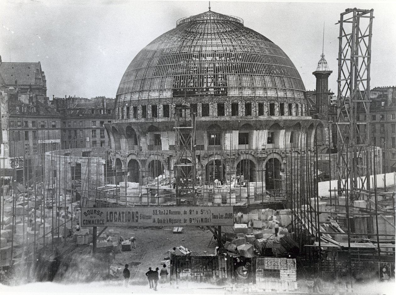 Tahıl Pazarının Yıkımı, Paris, 19. yüzyıl sonu by French Photographer