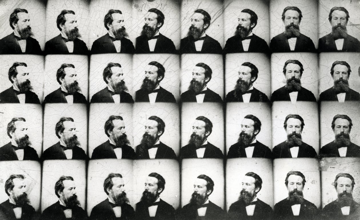 Bir Adamın Çoklu Portreleri (ferrotip) by French Photographer