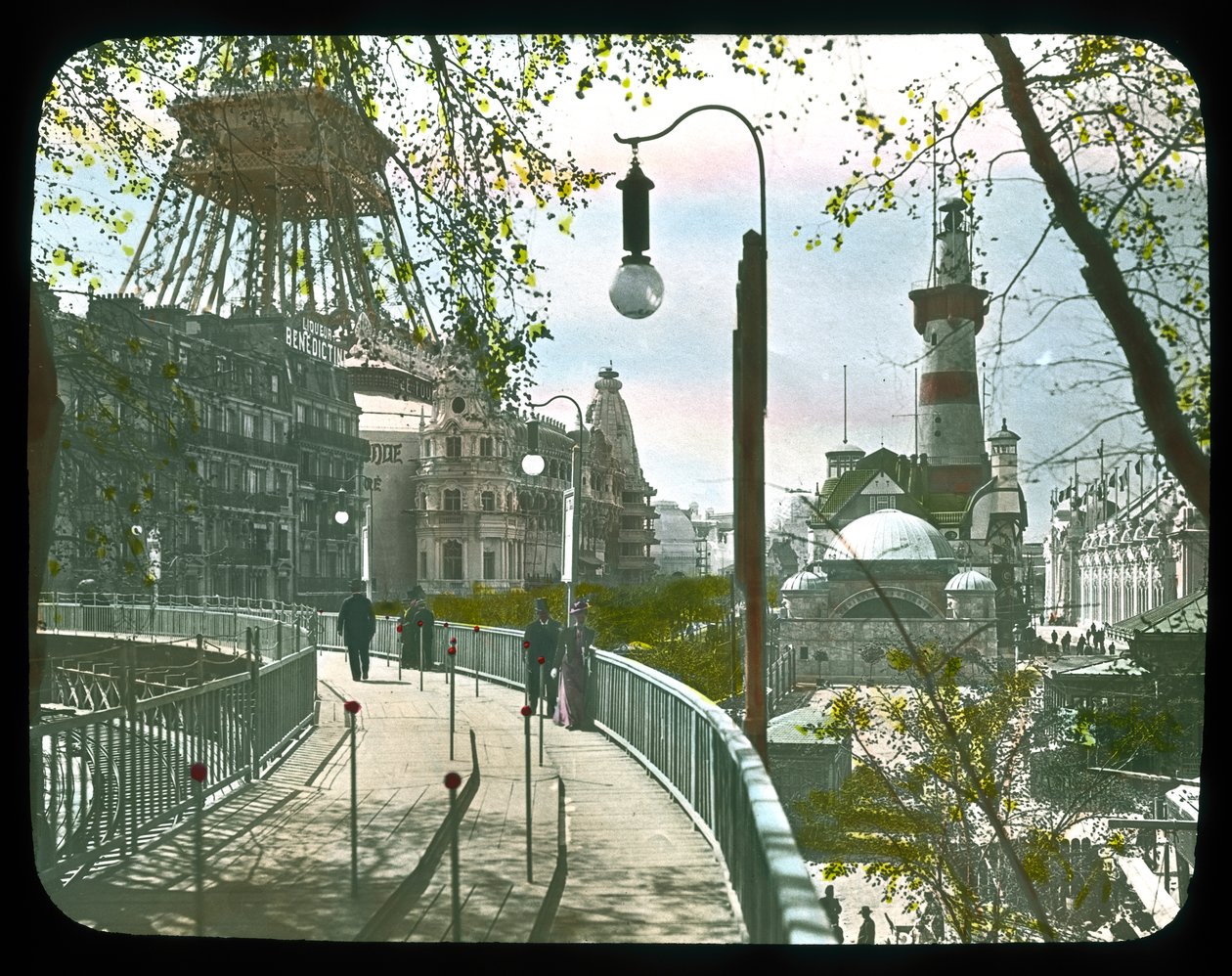 Paris Fuarı: Hareketli Kaldırım, 1900 (fener kaydırağı) by French Photographer
