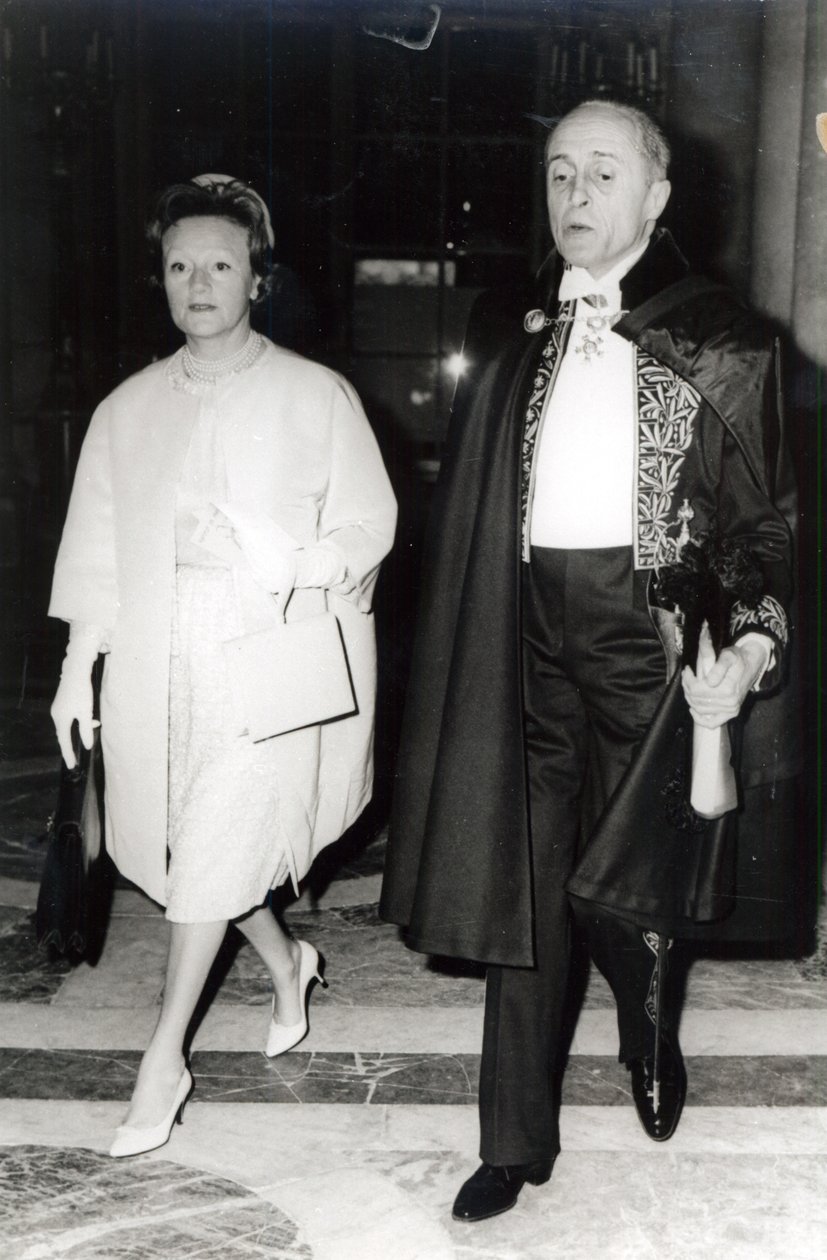 Rene Clair ve karısı Bronya Perlmutter, 1960 dolayları by French Photographer