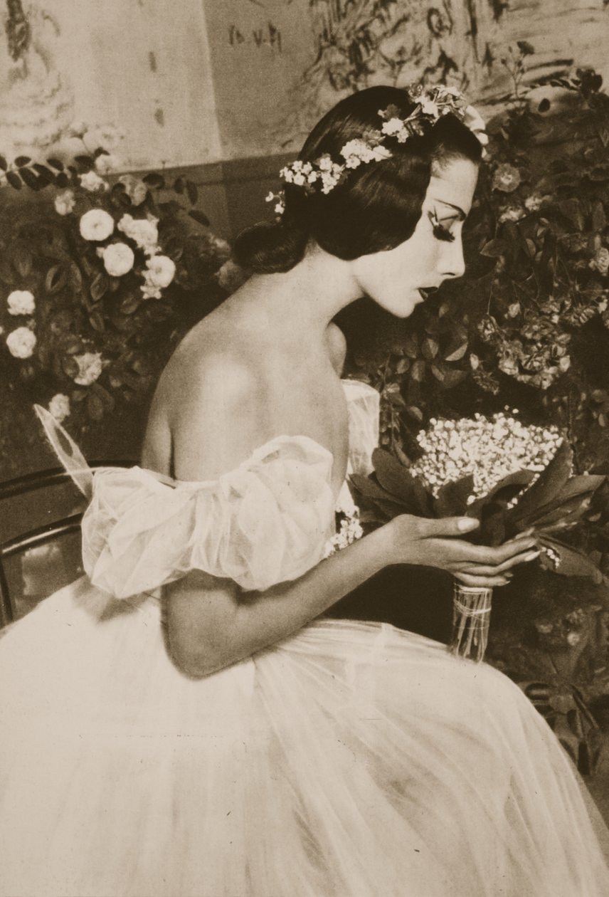 Les Sylphides'teki Tamara Toumanova, Grand Ballet de Monte-Carlo'dan, 1949 (fotogravür) by French Photographer