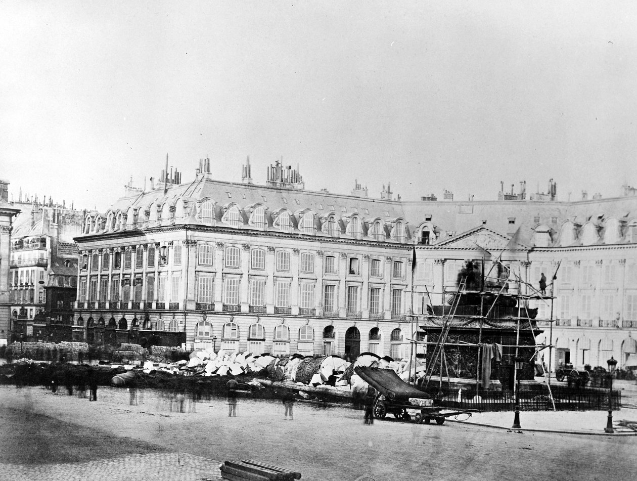 Sökülen Vendôme Sütunu, 1871 by French Photographer