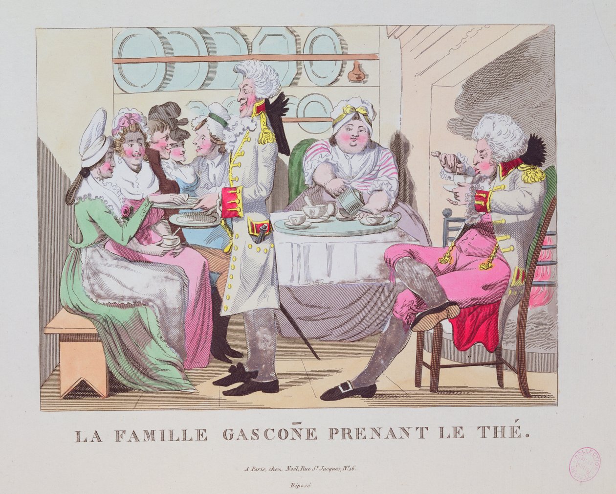 Çay İçen Gaskonyalı Bir Aile, 1815 by French School