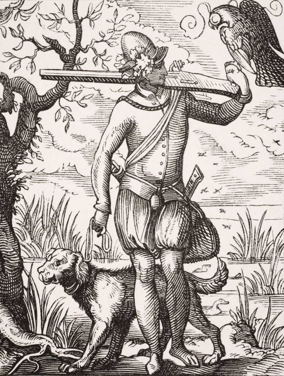 Bir Alman şahinci, Jost Amman (1539-91) tarafından Paul Lacroix (1806-84) tarafından 1847