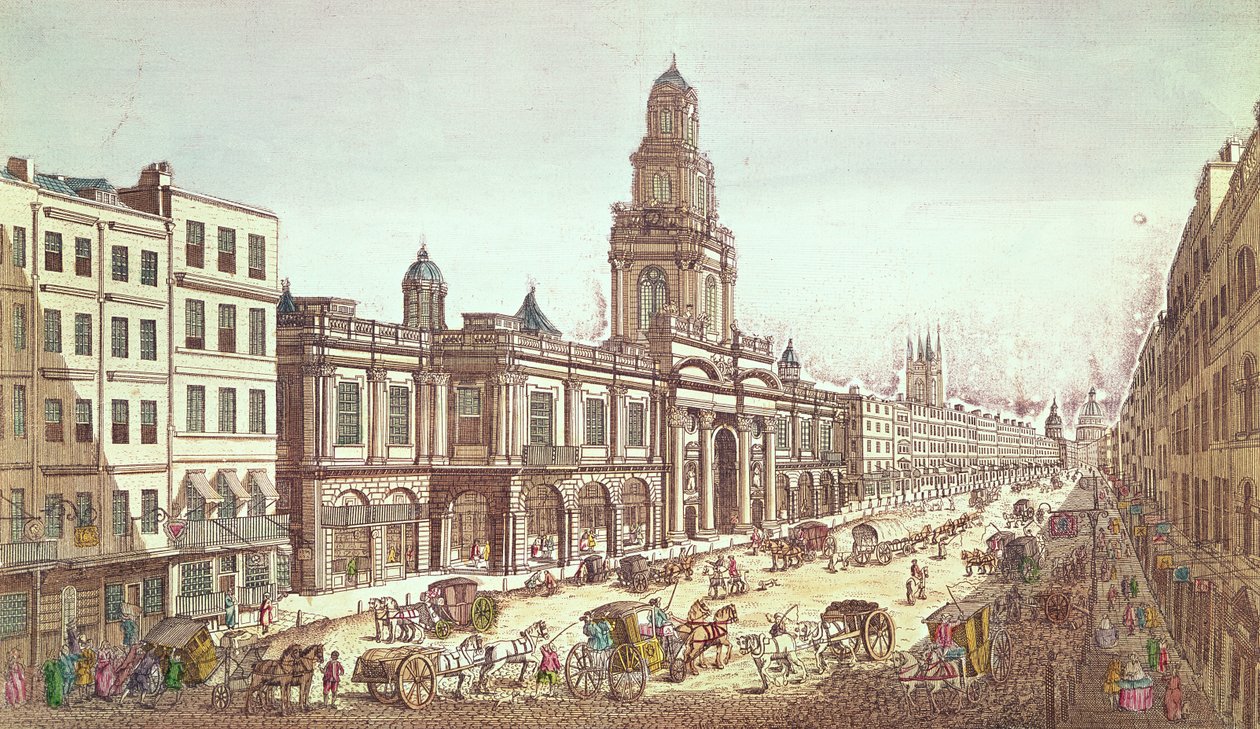 Kraliyet Borsasından Bir Görünüm, Moithey tarafından oyulmuş, c.1754 by French School