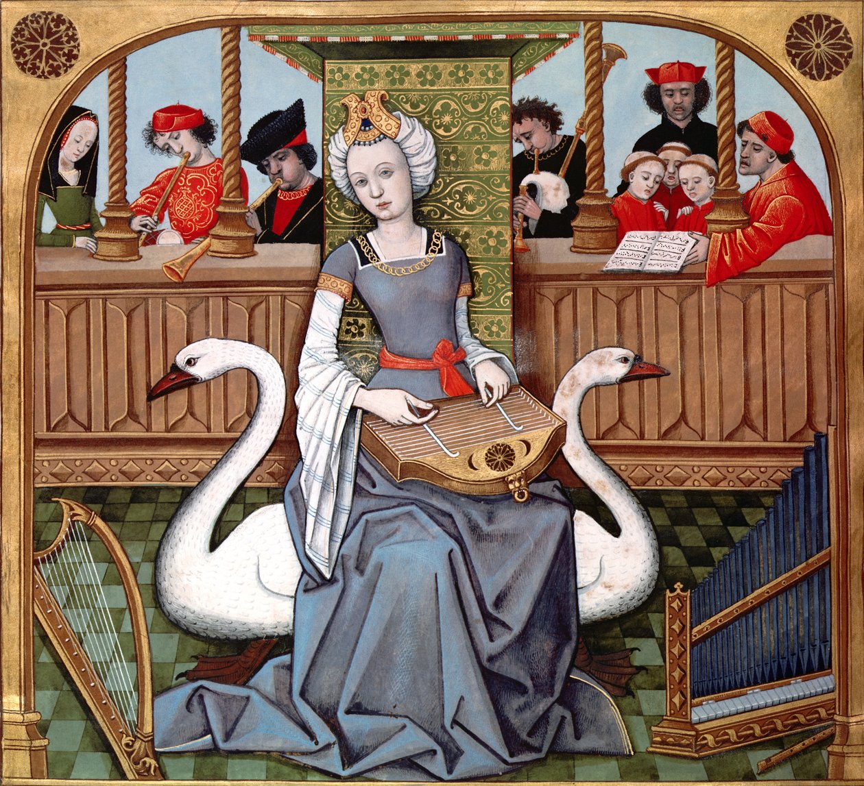 Allegory of Music, ms Francais 143 fol.65v, 
